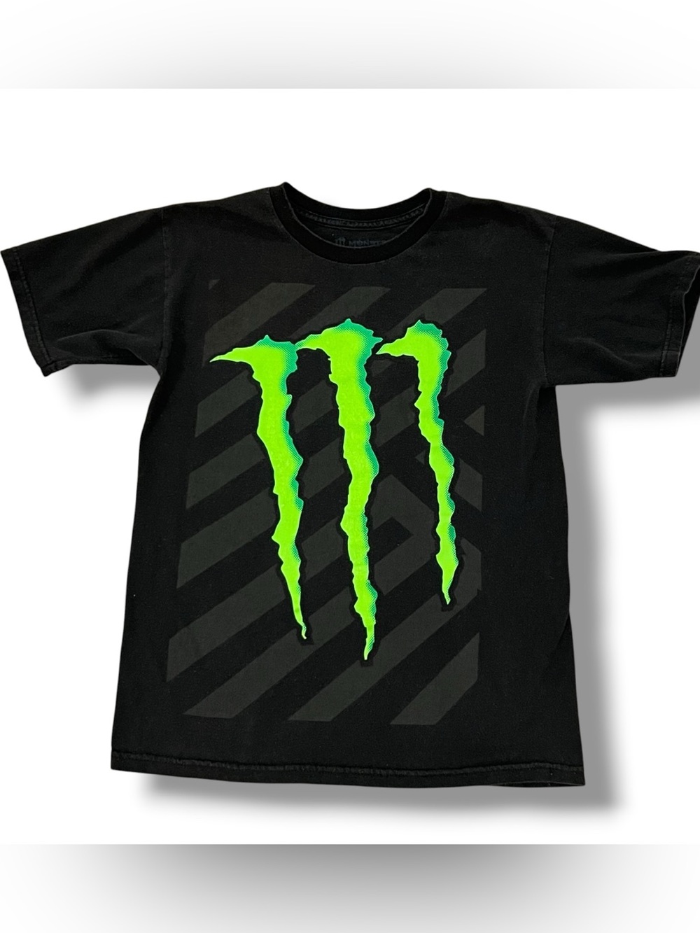 Monster Energy T-Shirt Mens S Black Graphic Logo Tee Y2K Racing Motocross F-5